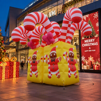 Décoration de Noël géante pour l'extérieur, modèle de boîte à bonbons gonflable en forme de ballon pour la promotion des festivals