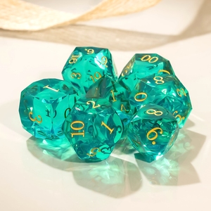 Juego de 7 Dados de Resina de Color Sólido Personalizados con Bordes Afilados, Dados Poliédricos D20 DND para Juegos de Mesa RPG, Regalo de Dungeons and Dragons - Product Image 5