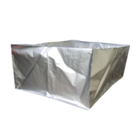 Sacs en aluminium de grande taille, antistatiques, argentés, blancs, à fermeture éclair ou à ouverture supérieure, pour produits à utiliser avec prudence
