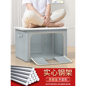 Clothing Organizer <b>Storage</b> <b>Box</b> Large <b>Folding</b> Rectangle Solid Color Home Wardrobe Dormitory Use - Product Image 5