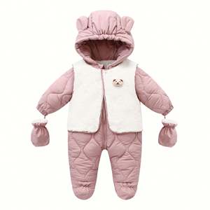Traje de Nieve para Bebé, Mono con Capucha, Chaqueta Acolchada, con Cierre, Pijama de una Pieza, 5-24 Meses - Product Image 4