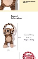 Fabrication de jouets en peluche pour chiens avec corde à mâcher, logo personnalisé, OEM, ODM, vente en gros, provenant de Chine
