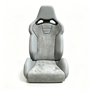 Asiento <span class=keywords><strong>Deportivo</strong></span> Reclinable Gris con Laterales de PVC para Porsche BMW, Mejora del Interior del Automóvil - Product Image 1