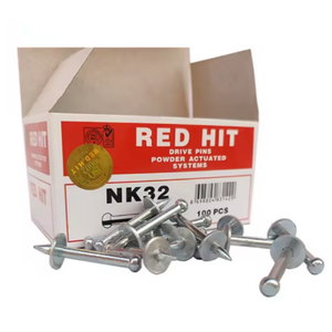 Poudre de goupille d'entraînement Red Hit NK32 personnalisée OEM actionnée avec des clous de tir de rondelle en métal pour le béton 100 pack - Product Image 6