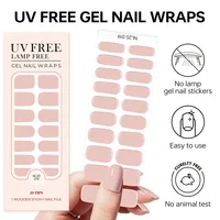 Nouveauté 2026 Ipolish Lamp Free Autocollants pour ongles en gel couleur unie, Produit de beauté pour ongles, Vente en gros, Wraps pour ongles en gel à durcissement naturel