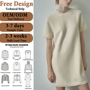 Abiti <span class=keywords><strong>in</strong></span> Lana per Ragazze con Logo Personalizzato, Design Classico Vintage Anni '90, Vestito Intero Lavorato a <span class=keywords><strong>Maglia</strong></span> per Autunno e Inverno - Product Image 2