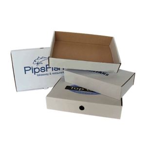 กล่องกระดาษใส่ปลาและมันฝรั่งทอดแบบกำหนดเองพร้อมโลโก้ สำหรับอาหารจานด่วน กล่องกระดาษใส่ปลาและมันฝรั่งทอดแบบนำกลับบ้าน - Product Image 4