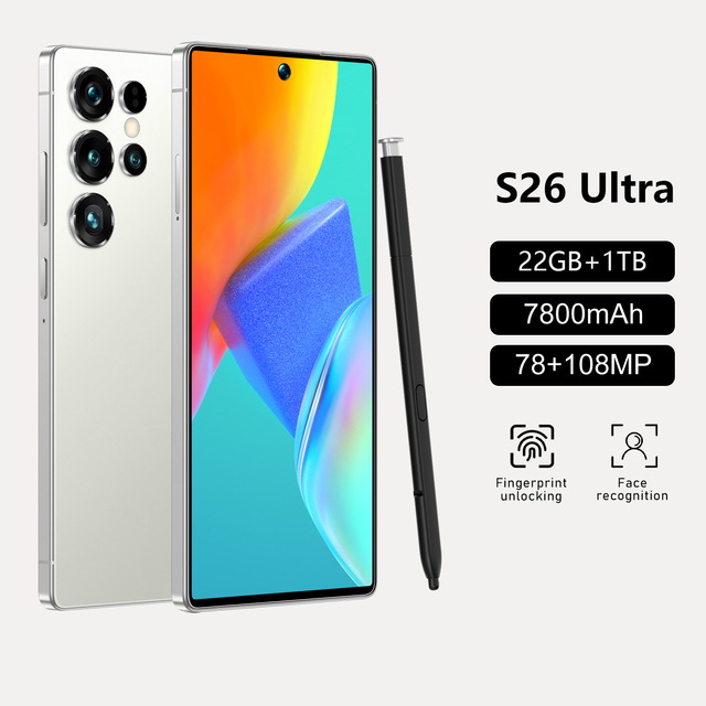 2026 New S26 Ultra 5G Smartphone 22GB+1TB Android 15 7.3" 10-Core Unlocked Dual SIM Global Version