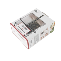 Boîte en carton ondulé recyclé écologique en gros, support réutilisable pour sel et poivre, finition gaufrée, pailletée et pelliculage mat