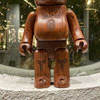 Figurine Bearbrick en bois grainé Lakers Black Mamba 28cm 70cm, Statue d'ours violent en bois, Décoration intérieure moderne
