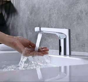 उच्च तकनीक अवरक्त स्मार्ट सेंसर नल डेक माउंट हाथ मुक्त स्वत: बाथरूम Touchless सिंक बेसिन नल - Product Image 3