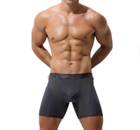 Boxers de sport pour hommes grande taille avec logo personnalisé, tissu en maille respirant, sous-vêtements résistants à l'usure et polyvalents