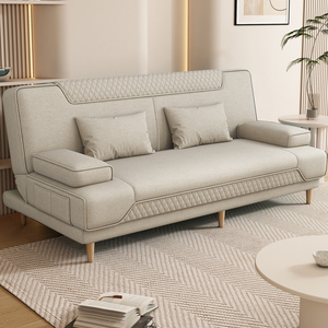 Диван-кровать двойного назначения для небольшой семейной квартиры, современный минималистичный дизайн, с кожаной обивкой, устойчивой к царапинам кошками, диван-кровать для отдыха - Product Image 5