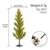 Arbre miniature fini à l'échelle HO et N, arbre architectural pour paysage, table de sable, diorama ferroviaire, matériel de bricolage