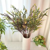 O-07311 Plante Artificielle Eucalyptus Pour Décoration De Mariage Real Touch Feuille Branche Tige Bouquet Verdure Soie Eucalyptus Artificiel