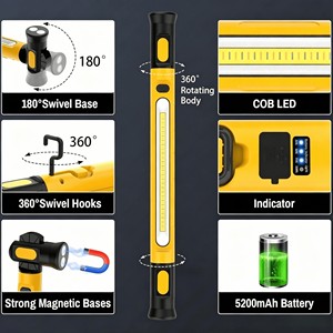 Barre lumineuse de travail sous le capot 3000LM <span class=keywords><strong>LED</strong></span>, barre lumineuse magnétique <span class=keywords><strong>sans</strong></span> <span class=keywords><strong>fil</strong></span> rechargeable pour mécanicien, réparation automobile, garage - Product Image 2