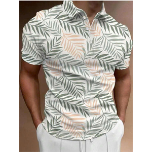 Camiseta personalizada de golf al aire libre para hombre, camiseta de polo con ajuste elástico de secado rápido, protección UV, bordado antiolor para deportes - Product Image 1