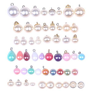 The Second Button ABS Pearl Buttons Circular Drop Shape Durable Garment Beads For Clothing And Accessories - Product Image 1
