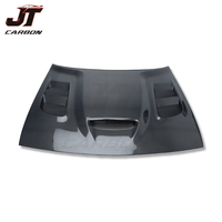 Nouveau capot moteur en fibre de carbone humide à 5 évents style Hellcat, design à fixation par boulons, noir, haute performance, pour Challenger