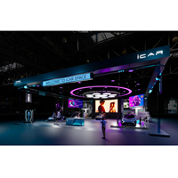 Stand d'exposition en bois personnalisé OEM avec comptoir d'accueil pour les événements aux États-Unis, en Europe et à Dubaï - Service professionnel tout-en-un