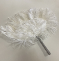 Grand ventilateur à main en plumes d'autruche blanches pour femmes Costume Show Tea Party Holiday Supply Dance Bridal Wedding Decor Accessory
