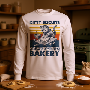 Camiseta de manga larga Kitty Biscuits Bakery Cat Baking - Product Image 3