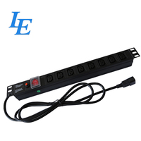 OEM ODM 19 "en alliage d'aluminium à montage en rack PDU C13 IEC 8 Prises Certifié CE Unité de distribution d'énergie Blanc/Noir Garantie 1 an