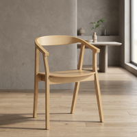 Silla de Comedor Contemporánea con Patas de Madera Maciza Resistentes, Silla Moderna de Madera para Comedor, Cocina y Uso en el Hogar