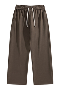 กางเกงวอร์มผู้ชายทรงตรงขากว้างขนาดใหญ่ ย้อมสีแบบ Garment Dyed เอวยางยืด ความสูงระดับกลาง สไตล์ลำลอง ลายทางแบบกำหนดเอง ล้างสีแบบ Acid Wash ชายกางเกงเปิด - Product Image 5