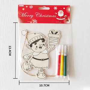 Kit de artesanías de madera a color para niños, decoraciones colgantes y macetas de pintura, arte de madera y carteles de pared, artesanías en madera para niños - Product Image 5
