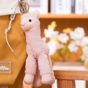 Vente en gros de mini porte-clés animaux en peluche kawaii lama alpaga jouets poupées animaux porte-clés en peluche mignon - Product Image 4