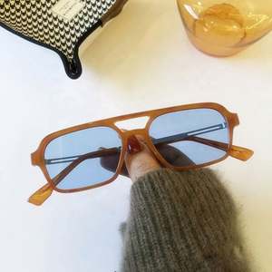 Nuevas Gafas de Sol de Aleación con Logotipo Personalizado, Modernas y Populares, con Marco Rectangular Pequeño, Protección UV400 y Doble Puente para Mujer - Product Image 2