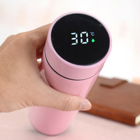 Bouteille d'eau en acier inoxydable Fiole portable Tasse thermos Affichage intelligent de la température Tasse thermos