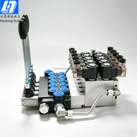 Haohong 40 litres/min 5 bobines, distributeur directionnel monobloc à double action manuel et électro-hydraulique, 250 bars, hydraulique