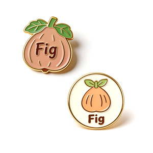 Fruit Theme Metal Pin Set Gold-Plated Hard Enamel Zinc Alloy Collectible Art Pin Irregular Shape Orange Cherry Pins - Product Image 3