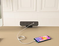Hub de charge de table OMNITable et de bureau moderne avec support de téléphone intégré pour bureau, fixation industrielle robuste