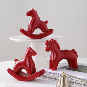 Vela con Forma de Caballo, Aromática, Roja, Artesanal, Vela Navideña de Color, Linda y Única, Hecha a Mano para Regalos de Fiesta, Decoración del Hogar, Regalos de Año Nuevo - Product Image 2