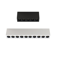 Plafonnier LED linéaire anti-éblouissement pour salon, chambre à coucher, éclairage intérieur, montage en surface, grille LED pour plafond, projecteur