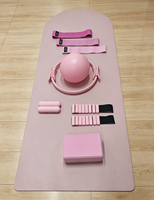 Kit d'accessoires de Pilates unisexe avec logo personnalisé, bande de résistance en tissu, Magic Circle, bloc de yoga, anneau de Pilates