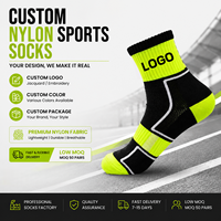 Chaussettes de sport pour hommes en polyamide nylon ODM&OEM, respirantes, à compression, pour le sport de plein air, le cyclisme et la course à pied