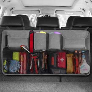 Organisateur de siège arrière de voiture en tissu Oxford, grande capacité, sac de rangement suspendu, boîte pliable en PP, 8 à 11 compartiments pour utilisation sur siège de voiture - Product Image 5