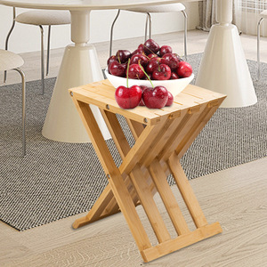 Nan <b>Bamboo</b> Folding <b>Stool</b> Rectangular Collapsible Camping Chair Outdoor Fishing Portable Minimalist Modern Style - Product Image 4