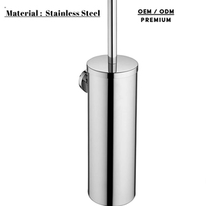 Modern Stainless Steel Toilet <b>Brush</b> with Stylish Design Handmade in Taiwan for Hotels with Plastic Cup - Product Image 4