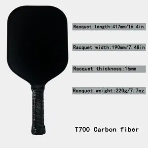 Usapa phê duyệt T700 sợi carbon nóng hình thành tùy chỉnh axit rửa kim chi bóng vợt