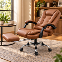 Chaise de bureau de direction à dossier haut, prix de gros, en cuir PU réglable, ergonomique, rembourrée, avec roulettes