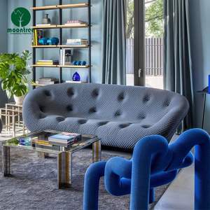 Moontree Ensemble de canapés en tissu grain de velours de luxe moderne Mobilier de maison nordique classique <span class=keywords><strong>Canapé</strong></span> modulaire simple pour hôtel <span class=keywords><strong>club</strong></span> - Product Image 4