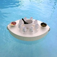 Plateau de service flottant en cuir pour table, en EVA, imperméable, pour fête au bord de la piscine, vente en gros, OEM