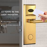 Cerradura Inteligente de Madera de Alta Calidad, Cerradura Electrónica de Acero Inoxidable con Tarjeta de Hotel, Sistema de Gestión de Cerraduras con Software, Cerradura Electrónica RFID IC