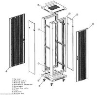 Armoire réseau YNCO 42U support de serveur en acier intelligent de meilleure qualité 19 pouces taille personnalisée 600*600 pour les centres de données prend en charge 15u 18u 27u