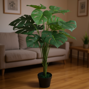 Plante artificielle Monstera de 27,6 pouces de haut, feuilles de simulation, décoration intérieure, verdure en plastique, décoration de la maison - Product Image 2